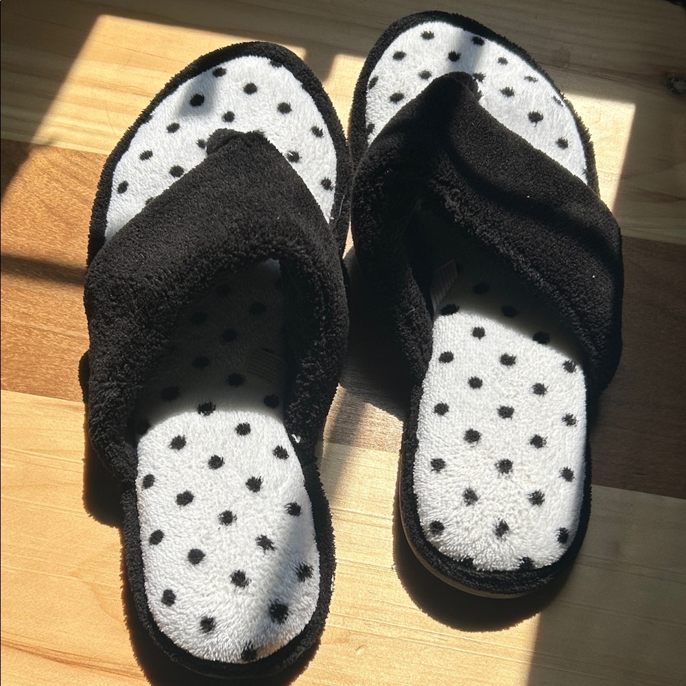 Polka Dot Ladies Slippers Size XL